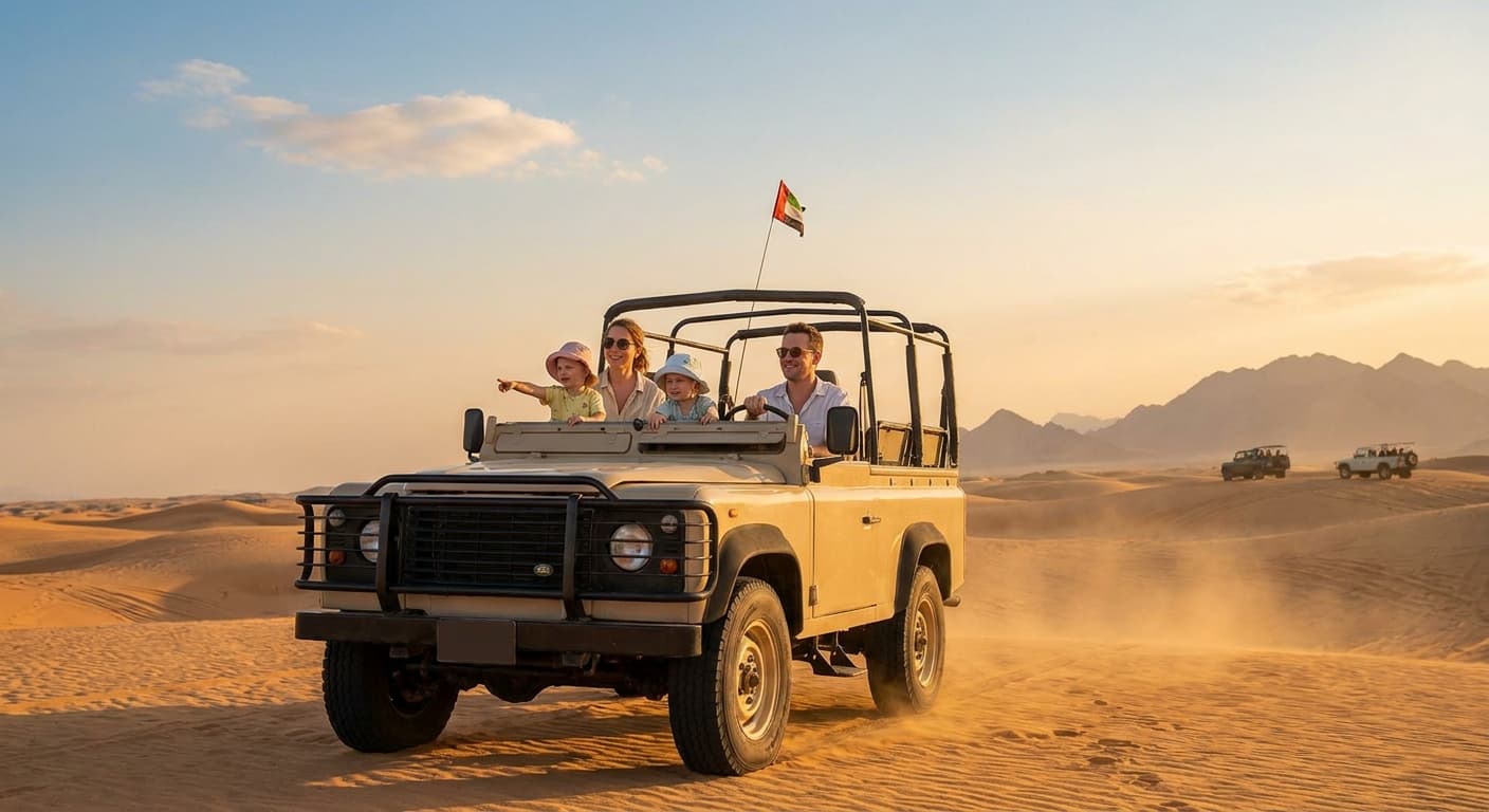 Desert safari for families with young kids
