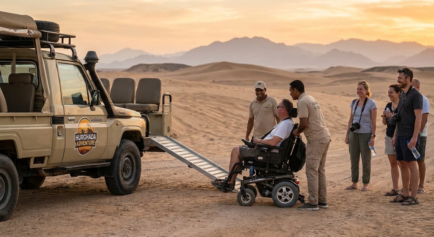 Desert safari for wheelchair users in Hurghada