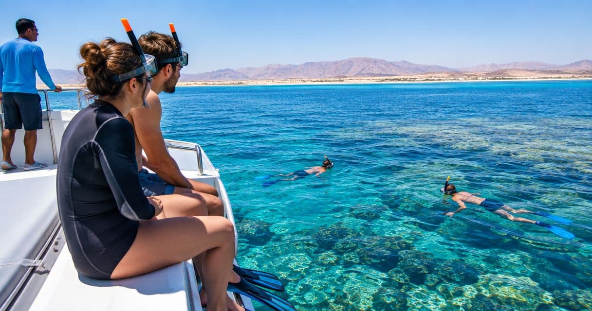 How long does a snorkeling boat trip last in Hurghada?