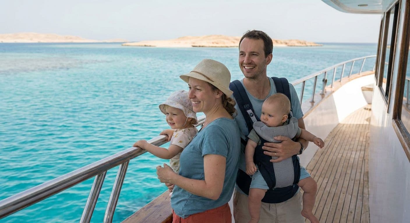 Island boat trips for toddlers and babies in Hurghada