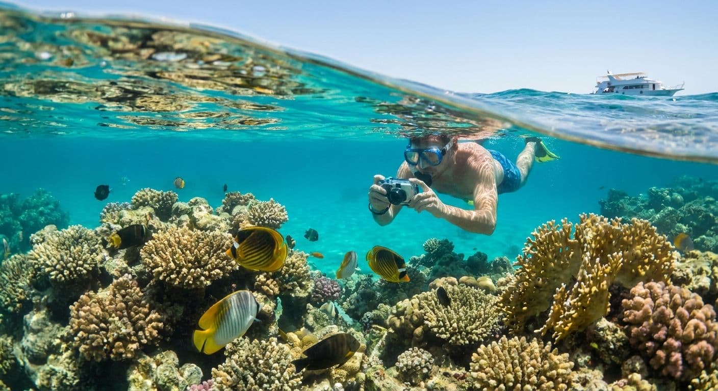 Photogenic snorkeling spots for content creators in Hurghada