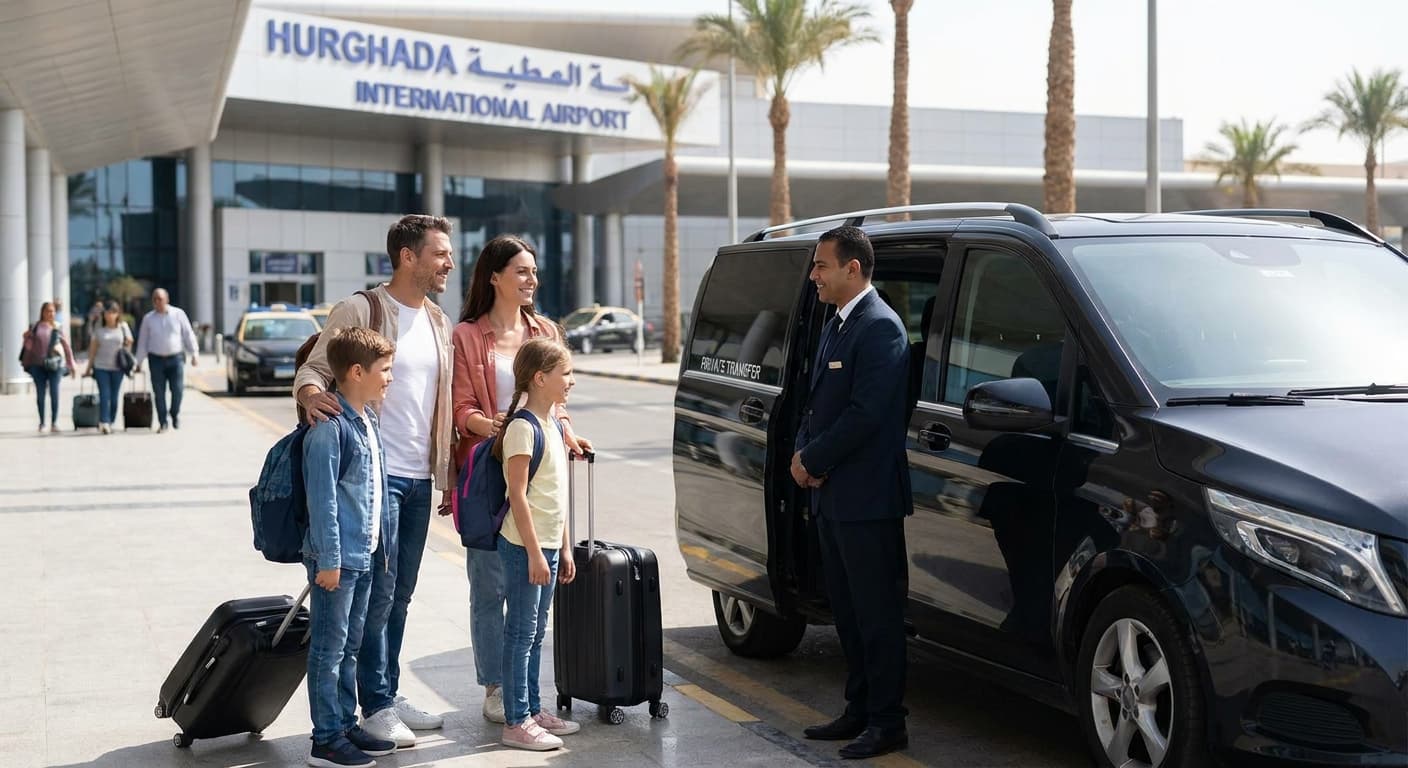 Private transfers for families from Hurghada airport