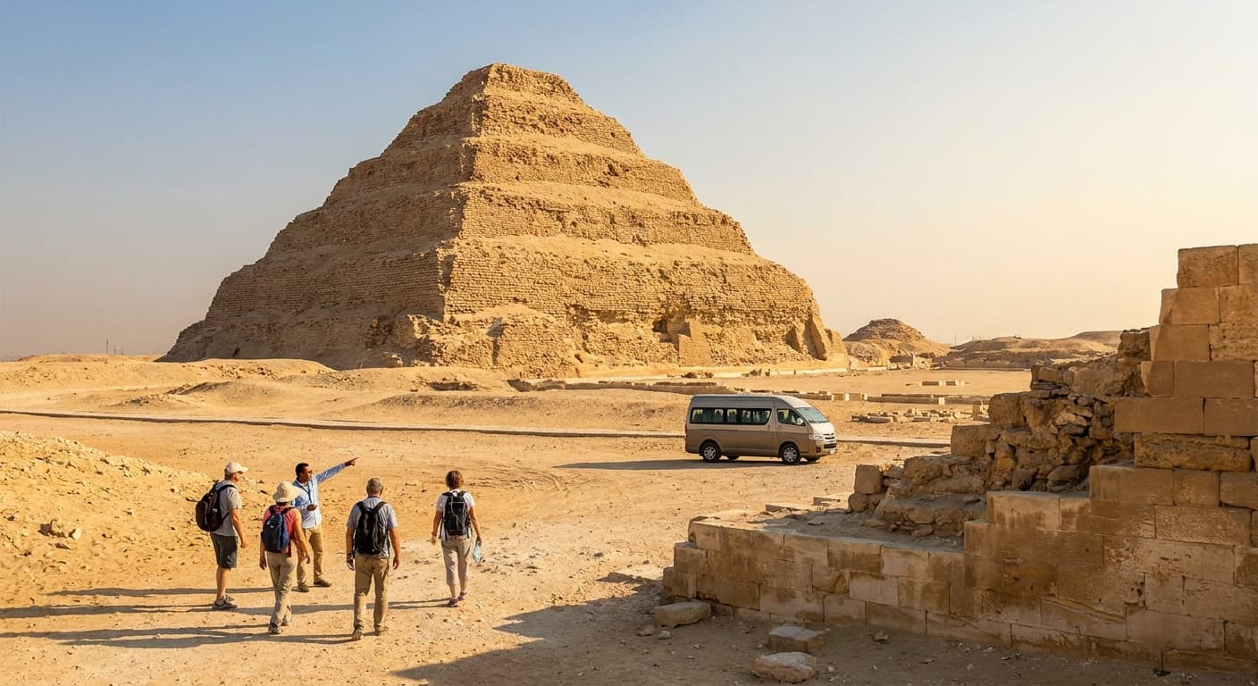 Saqqara pyramids tour for history buffs