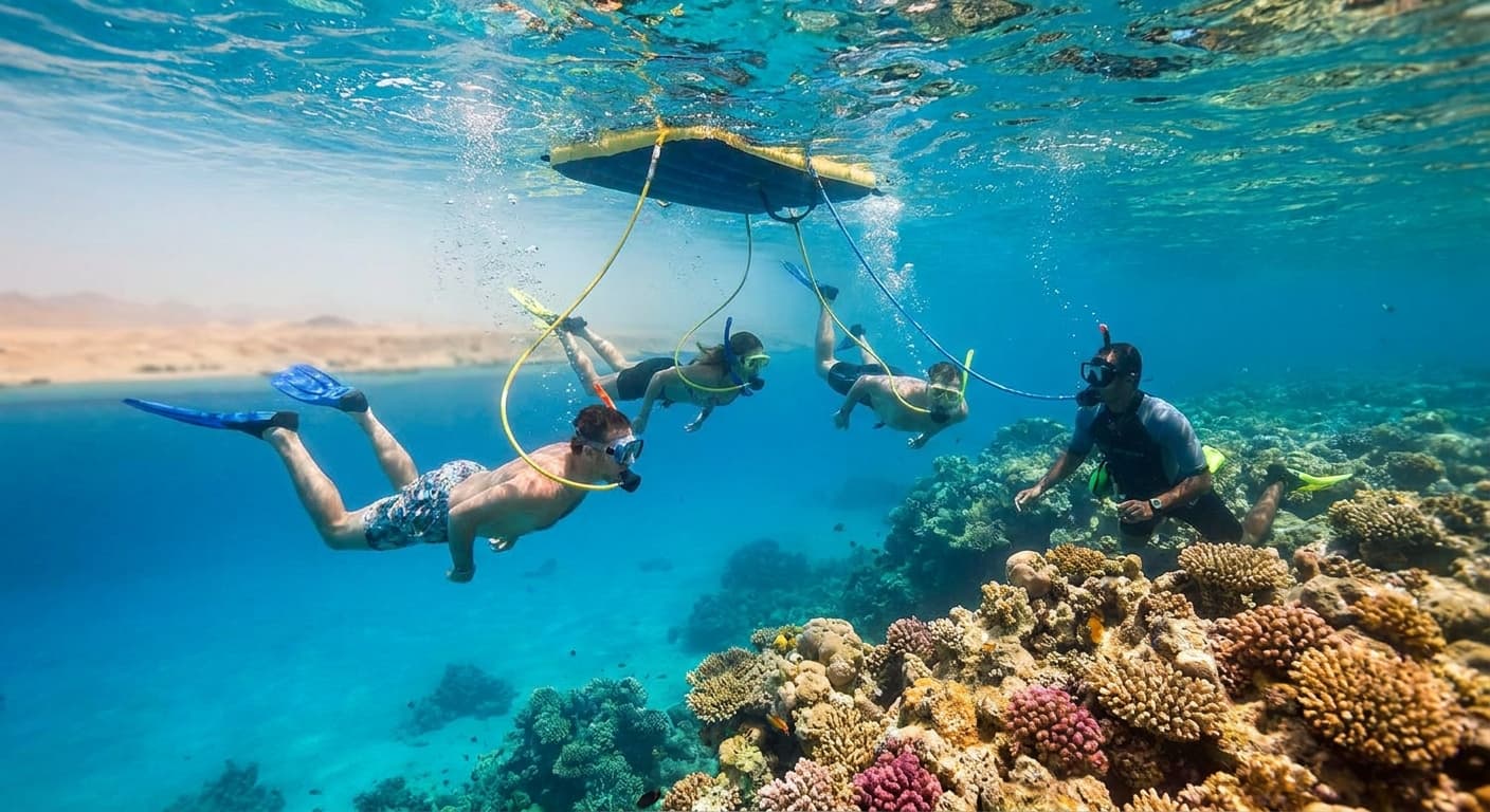 Snuba diving trips for non-certified travelers