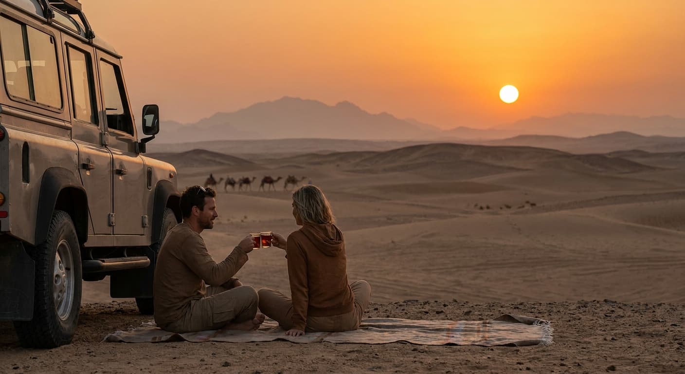 Sunset desert safari for couples in Hurghada