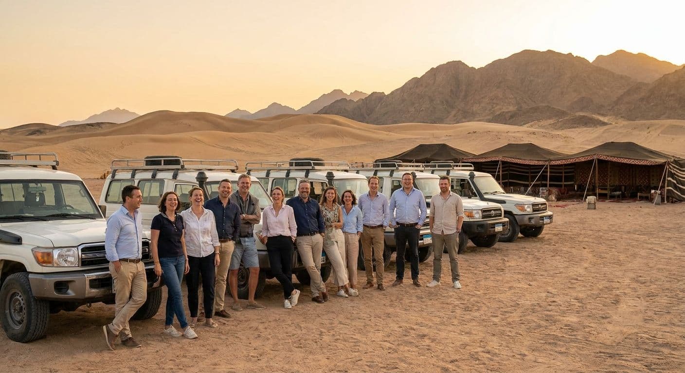 Team-building desert safaris for corporate groups in Hurghada