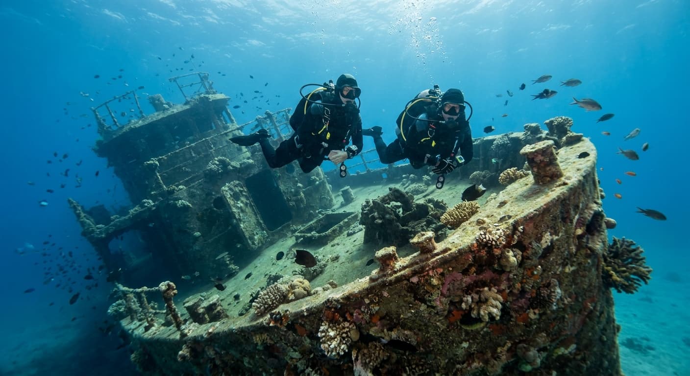 Wreck diving trips for advanced divers in Hurghada