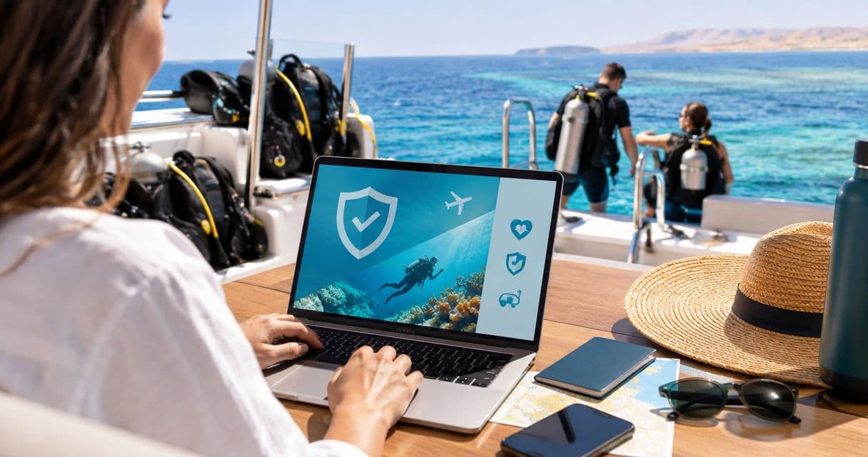 How to connect travel insurance to Hurghada diving bookings